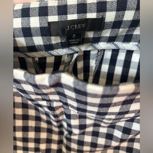 J. Crew Women’s Blue and White Gingham Pants